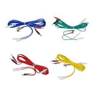 Standardkabel 2 m, mit Stecker und Bananensteckerpaar für APSe4 (Farben: gelb, grün, rot und blau)